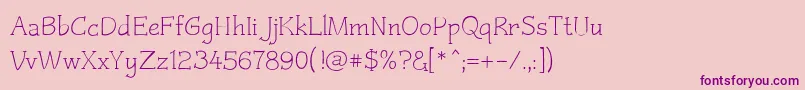 Czaristite Font – Purple Fonts on Pink Background