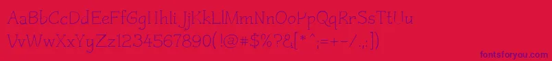 Czaristite-Schriftart – Violette Schriften auf rotem Hintergrund
