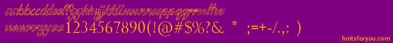 Шрифт FungaDongaBinge – оранжевые шрифты на фиолетовом фоне