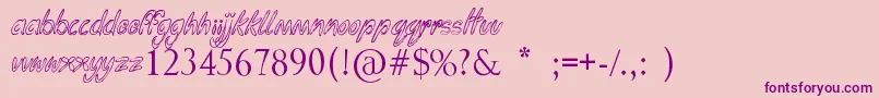 FungaDongaBinge-Schriftart – Violette Schriften auf rosa Hintergrund