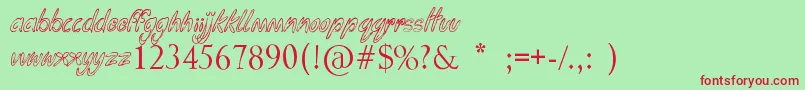 FungaDongaBinge Font – Red Fonts on Green Background