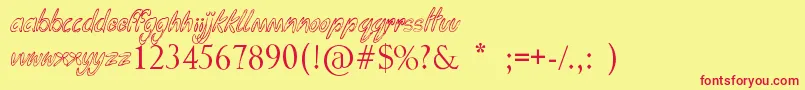 FungaDongaBinge Font – Red Fonts on Yellow Background