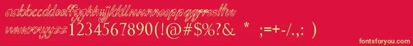 FungaDongaBinge Font – Yellow Fonts on Red Background