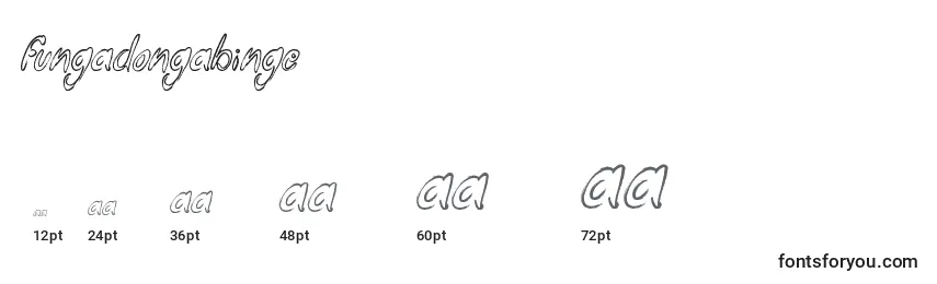 FungaDongaBinge Font Sizes