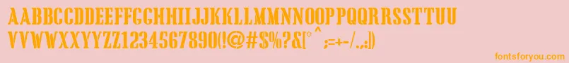 Crate Font – Orange Fonts on Pink Background
