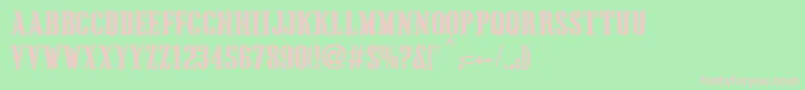Crate Font – Pink Fonts on Green Background