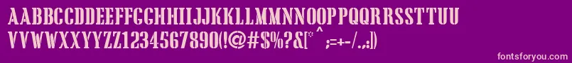 Crate Font – Pink Fonts on Purple Background