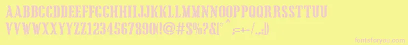 Więcej informacji o czcionce Crate Czcionka Crate – różowe czcionki na żółtym tle