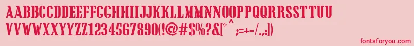 Crate Font – Red Fonts on Pink Background