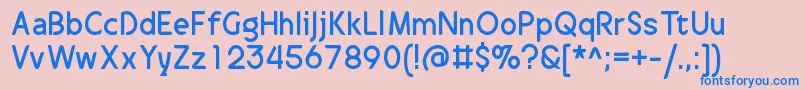DrakalligroOriginal Font – Blue Fonts on Pink Background