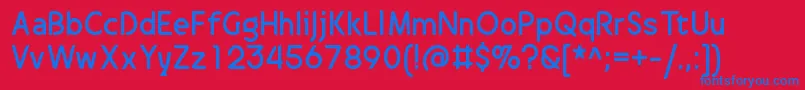 DrakalligroOriginal Font – Blue Fonts on Red Background