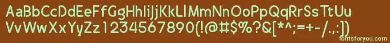 Шрифт DrakalligroOriginal – зелёные шрифты на коричневом фоне