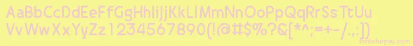 DrakalligroOriginal Font – Pink Fonts on Yellow Background