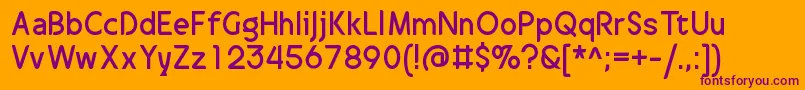 Weitere Informationen zur DrakalligroOriginal-Schriftart DrakalligroOriginal-Schriftart – Violette Schriften auf orangefarbenem Hintergrund