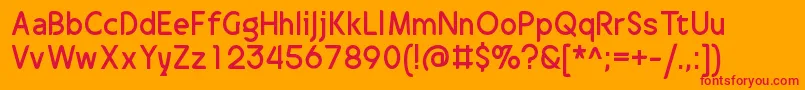 DrakalligroOriginal Font – Red Fonts on Orange Background