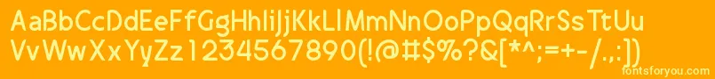 フォントDrakalligroOriginal – オレンジの背景に黄色の文字