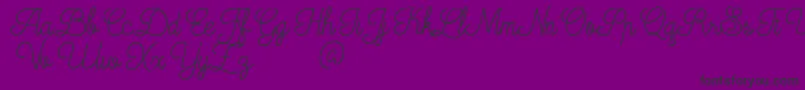 Fonte Mooglonk – fontes pretas em um fundo violeta