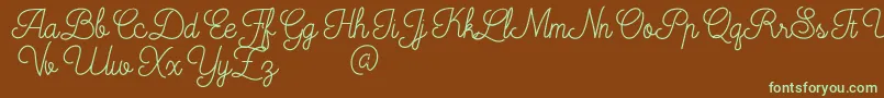 Mooglonk Font – Green Fonts on Brown Background