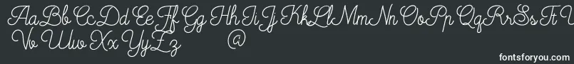 Шрифт Mooglonk – белые шрифты на чёрном фоне