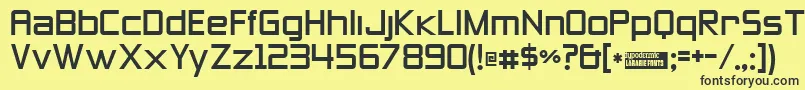 ZeroThrees Font – Black Fonts on Yellow Background