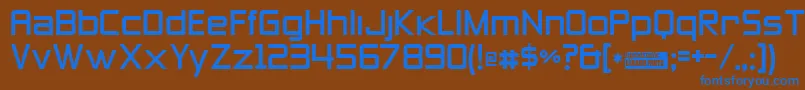 ZeroThrees Font – Blue Fonts on Brown Background