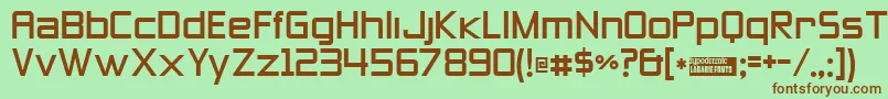 ZeroThrees Font – Brown Fonts on Green Background