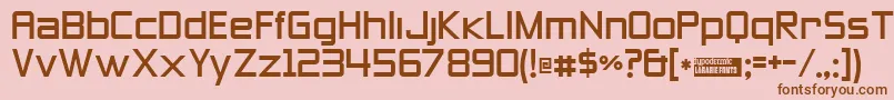 ZeroThrees Font – Brown Fonts on Pink Background