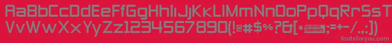 ZeroThrees Font – Gray Fonts on Red Background