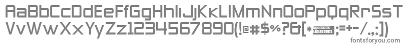 ZeroThrees-fontti – harmaat kirjasimet valkoisella taustalla