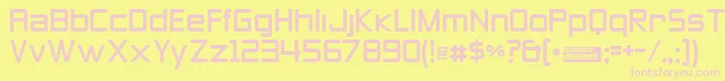 ZeroThrees Font – Pink Fonts on Yellow Background