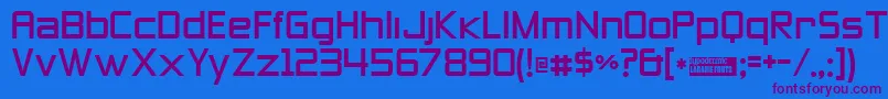 ZeroThrees Font – Purple Fonts on Blue Background