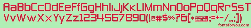 ZeroThrees Font – Red Fonts on Green Background