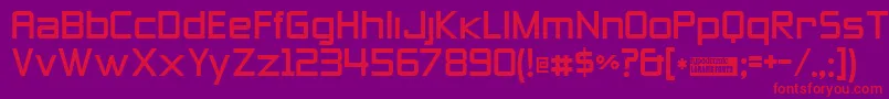 ZeroThrees Font – Red Fonts on Purple Background