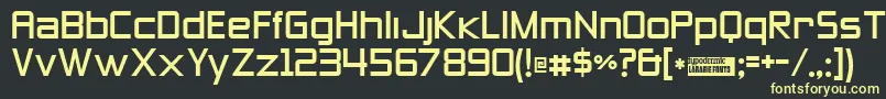 ZeroThrees Font – Yellow Fonts on Black Background