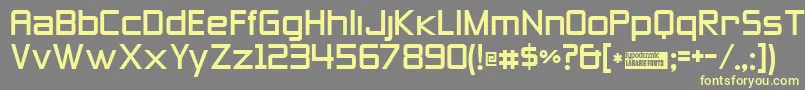 ZeroThrees Font – Yellow Fonts on Gray Background