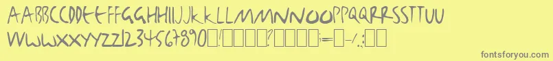 BjbjToo Font – Gray Fonts on Yellow Background