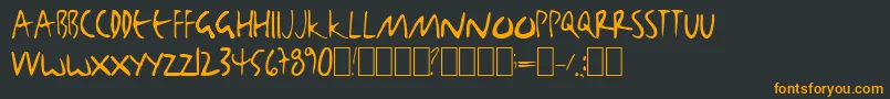 BjbjToo Font – Orange Fonts on Black Background