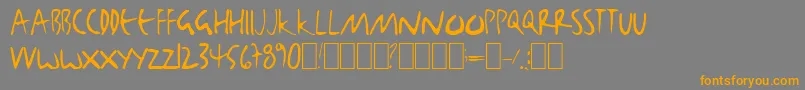 BjbjToo-Schriftart – Orangefarbene Schriften auf grauem Hintergrund