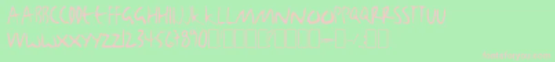 BjbjToo Font – Pink Fonts on Green Background