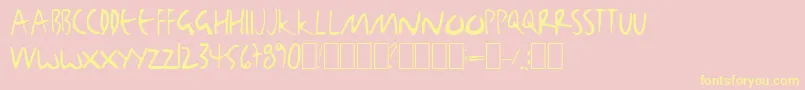 BjbjToo Font – Yellow Fonts on Pink Background