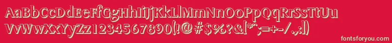 DragonshadowBold Font – Green Fonts on Red Background