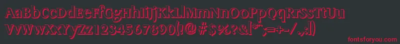 DragonshadowBold Font – Red Fonts on Black Background