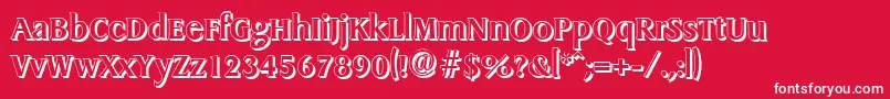 DragonshadowBold Font – White Fonts on Red Background