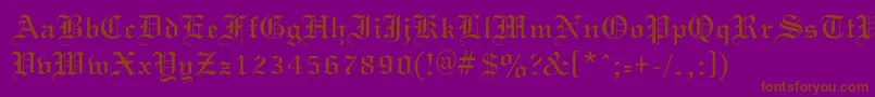 OldGondor Font – Brown Fonts on Purple Background