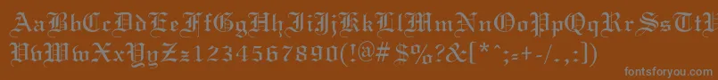 OldGondor Font – Gray Fonts on Brown Background