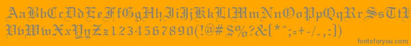 OldGondor Font – Gray Fonts on Orange Background