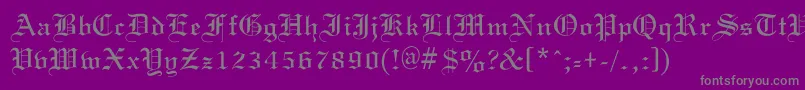 OldGondor-Schriftart – Graue Schriften auf violettem Hintergrund