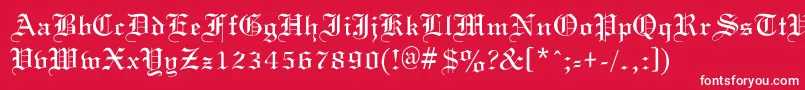 OldGondor Font – White Fonts on Red Background