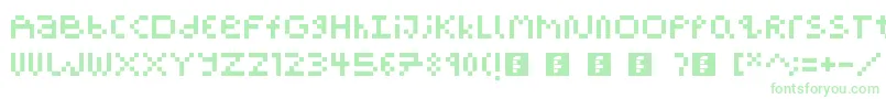 PixelBlockBb-Schriftart – Grüne Schriften auf weißem Hintergrund