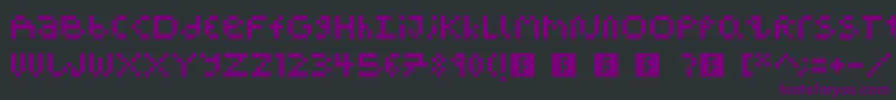 Шрифт PixelBlockBb – фиолетовые шрифты на чёрном фоне